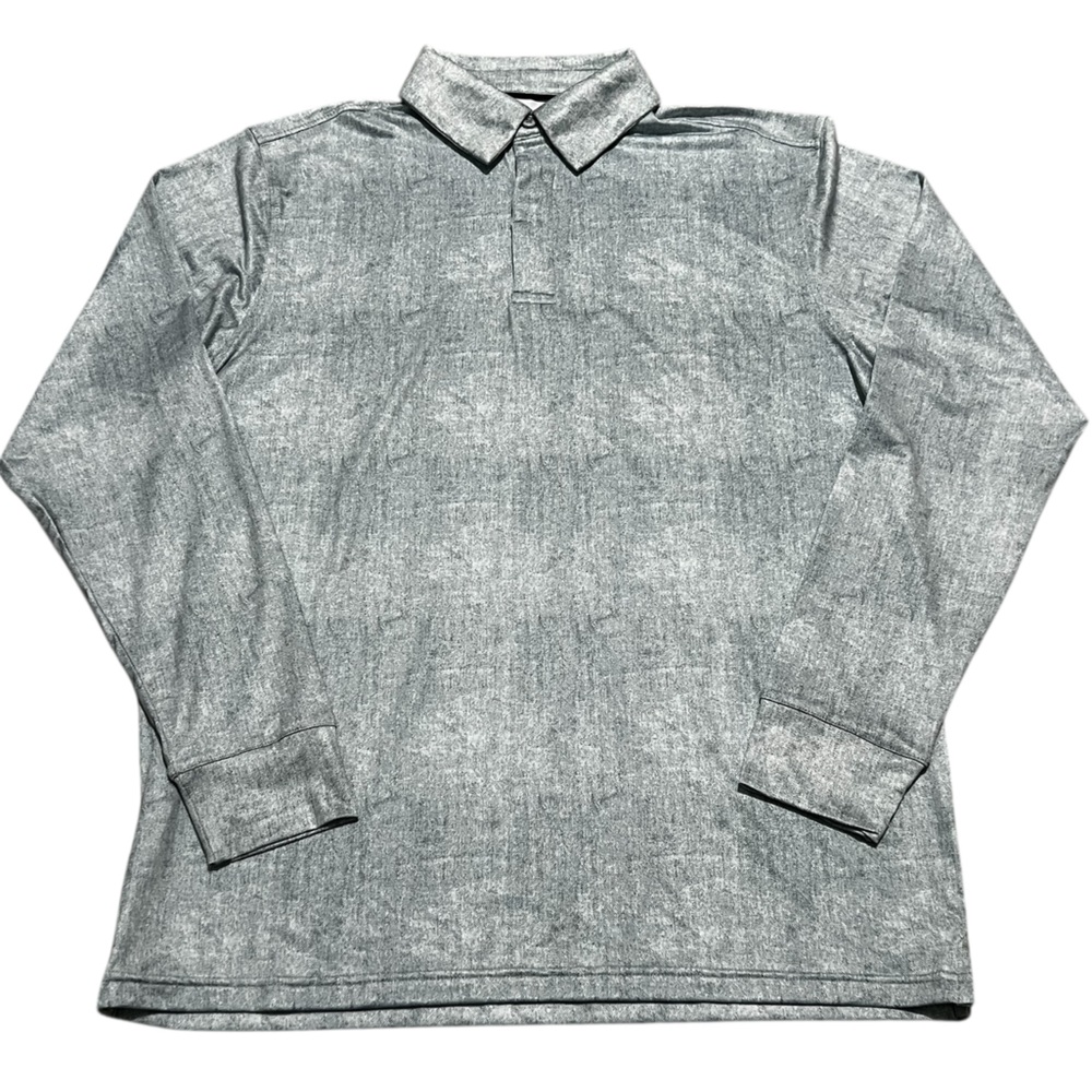 Three Sixty Six men’s long sleeve golf polo shirt Stretch Metallic White‎ medium